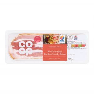 2 for £4 Rindless Streaky Bacon