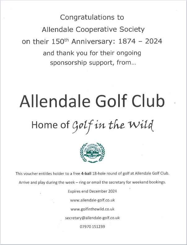 Allendale Golf Club voucher