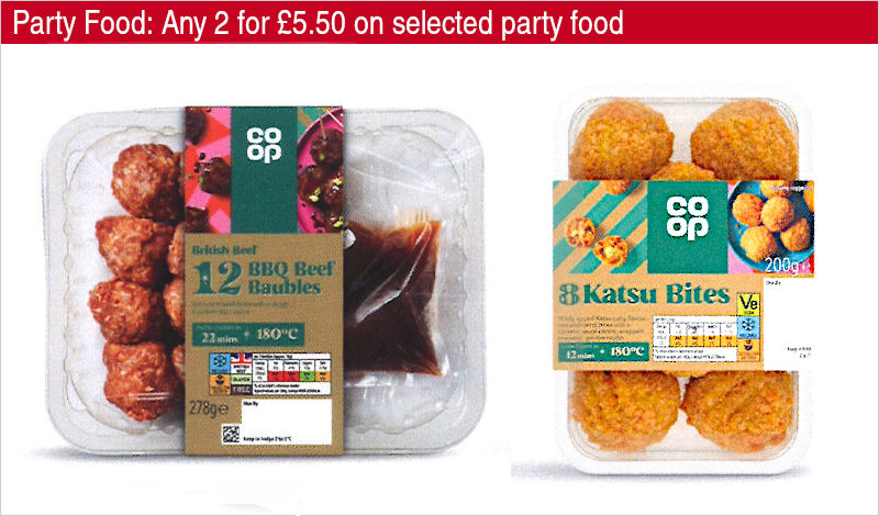 Party Food: Any 2 for £5.50