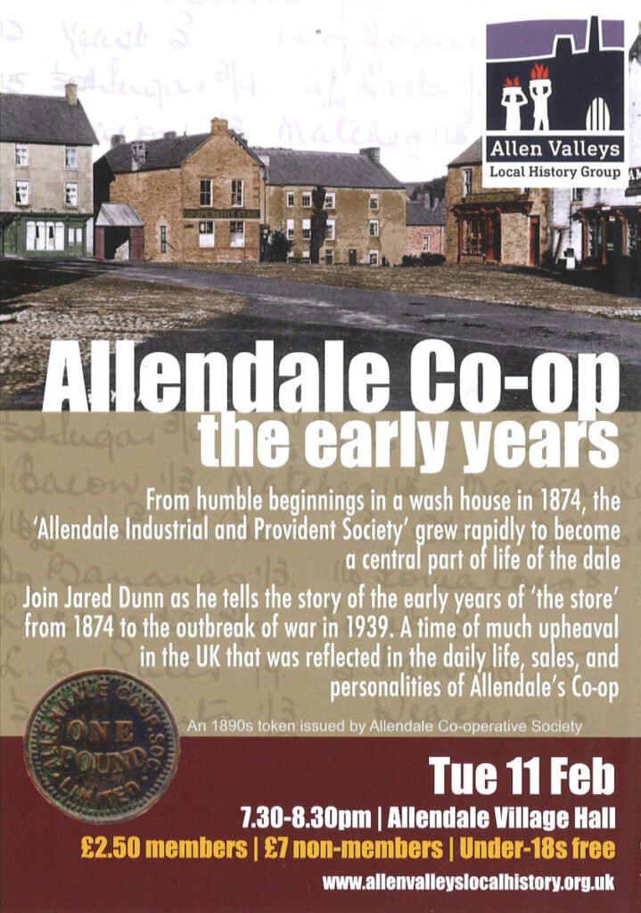 Allendale Co-op History Talk Feb 2025 Flyer