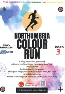 Northumbria Colour Run Poster 2025