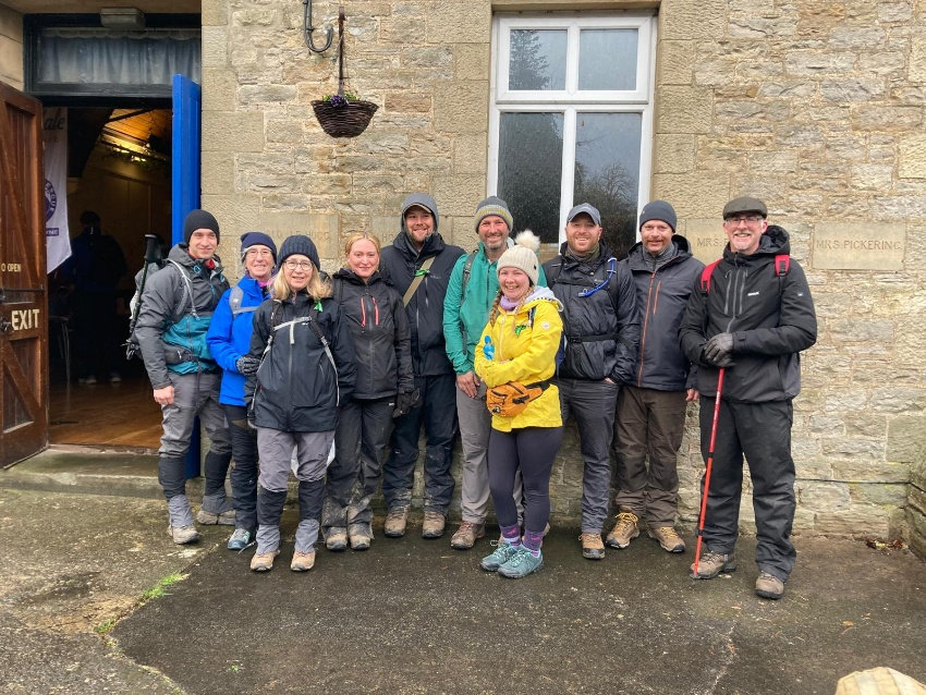 Shirley and her team of walkers for the Allendale Challenge