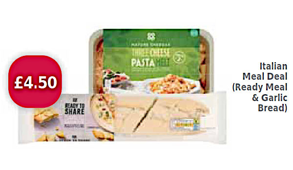Italian Meal Deal (Ready Meal & Garlic Bread)