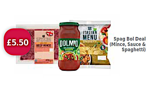 Spag Bol Deal (Mince, Sauce & Spaghetti)